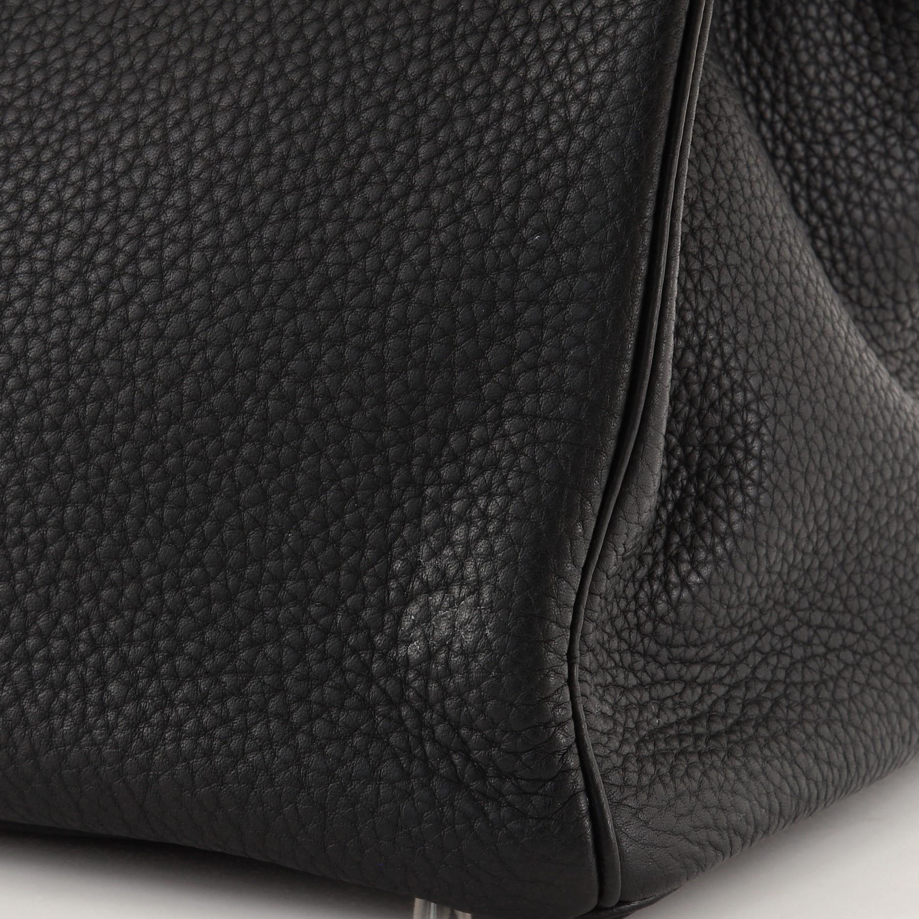 Hermes Birkin Handbag Noir Clemence with Palladium Hardware 35 3