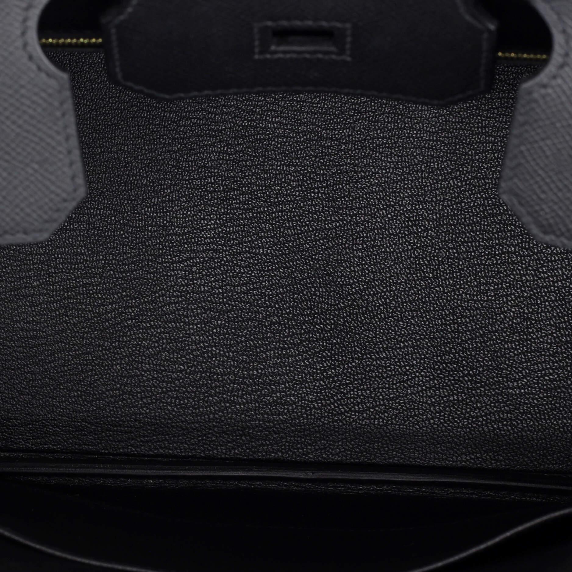 Hermes Birkin Handbag Noir Epsom with Gold Hardware 30 2