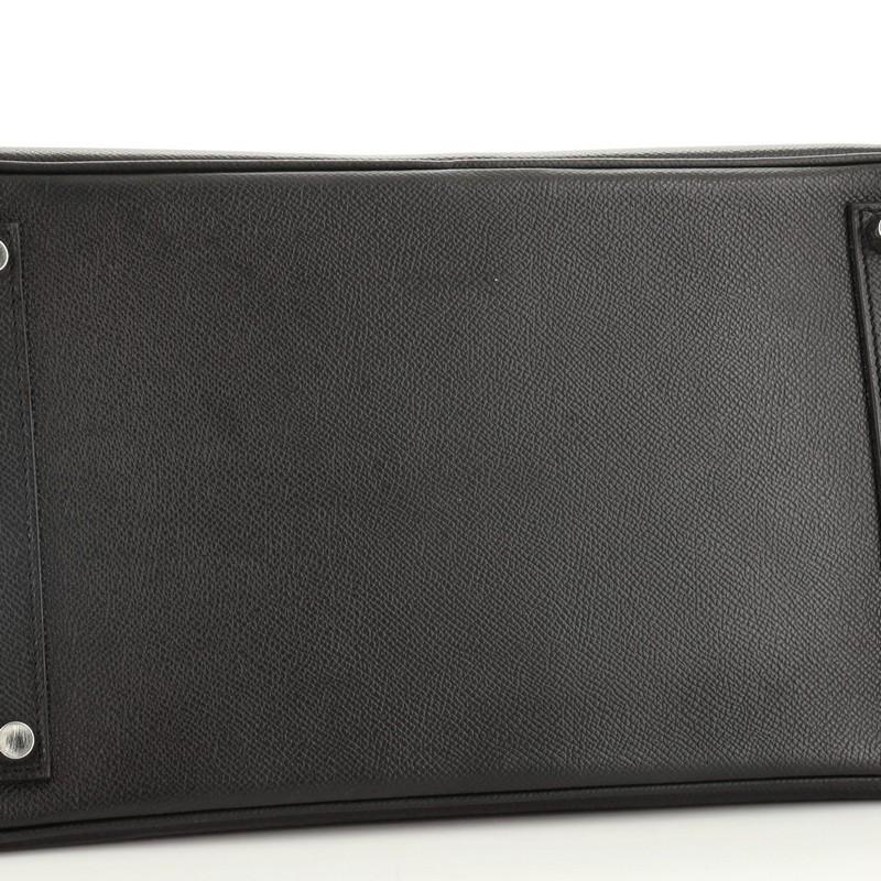 Hermes Birkin Handbag Noir Epsom With Palladium Hardware 35 3