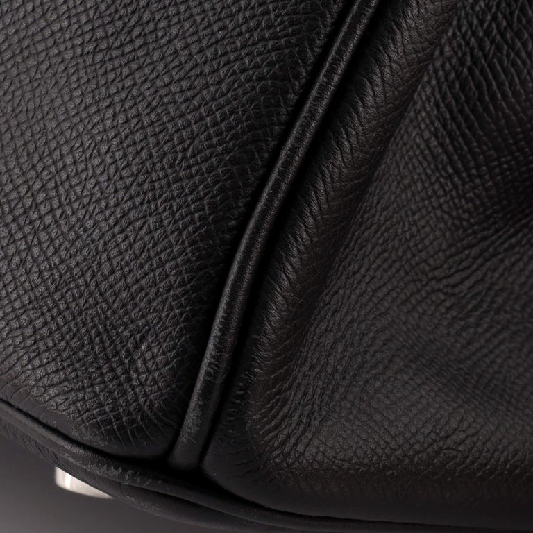 Hermes Birkin Handbag Noir Epsom with Palladium Hardware 35 For Sale at  1stDibs