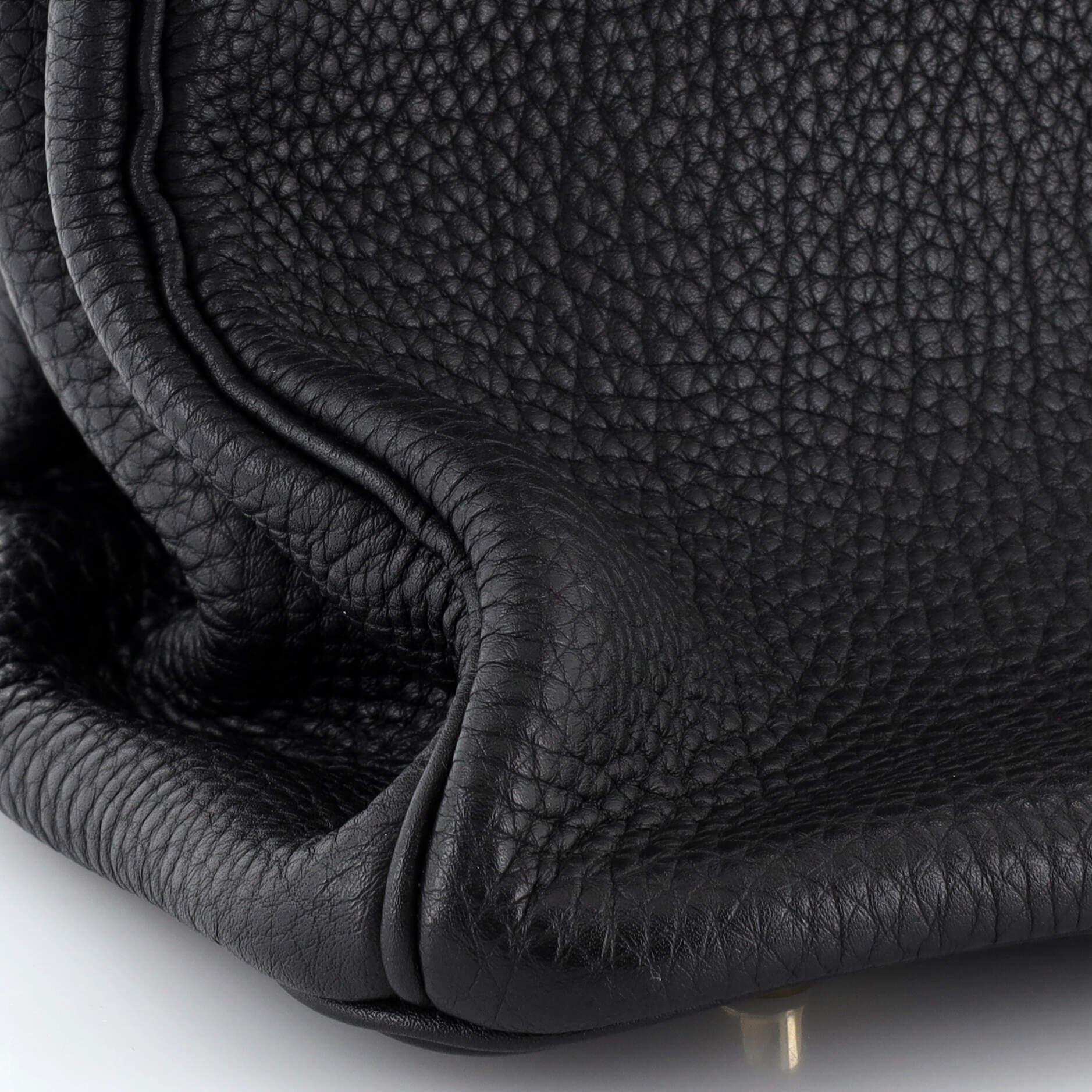 Hermes Birkin Handbag Noir Fjord with Gold Hardware 35 2