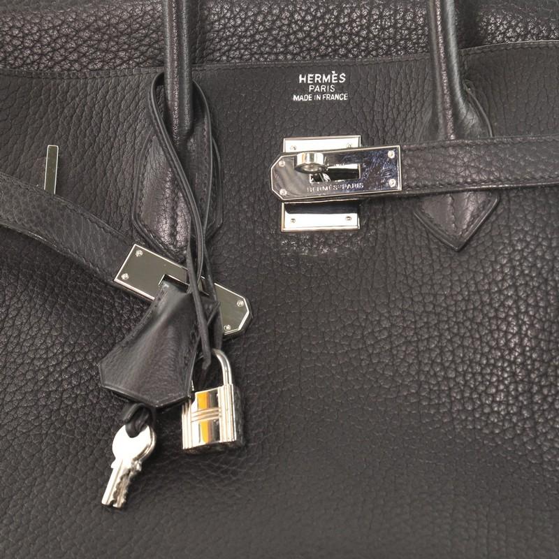 Hermes Birkin Handbag Noir Fjord with Palladium Hardware 35 1