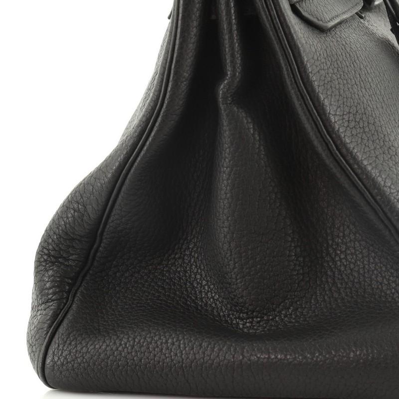 Hermes Birkin Handbag Noir Fjord with Palladium Hardware 35 2