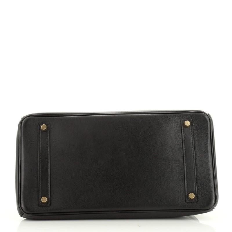 Black Hermes Birkin Handbag Noir Gulliver With Gold Hardware 35 
