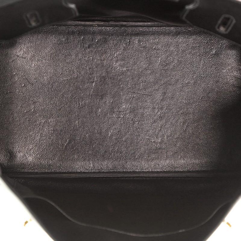 Hermes Birkin Handbag Noir Gulliver With Gold Hardware 35  In Good Condition In NY, NY