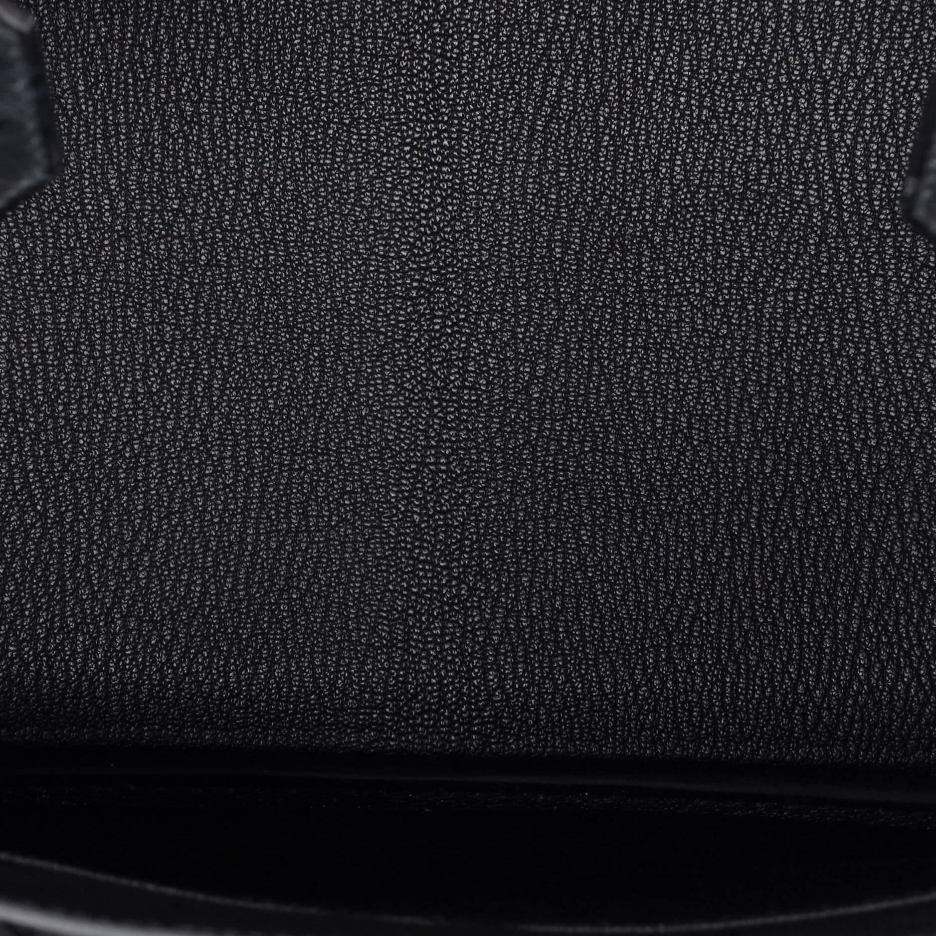 Hermes Birkin Handbag Noir Ostrich with Gold Hardware 30 2