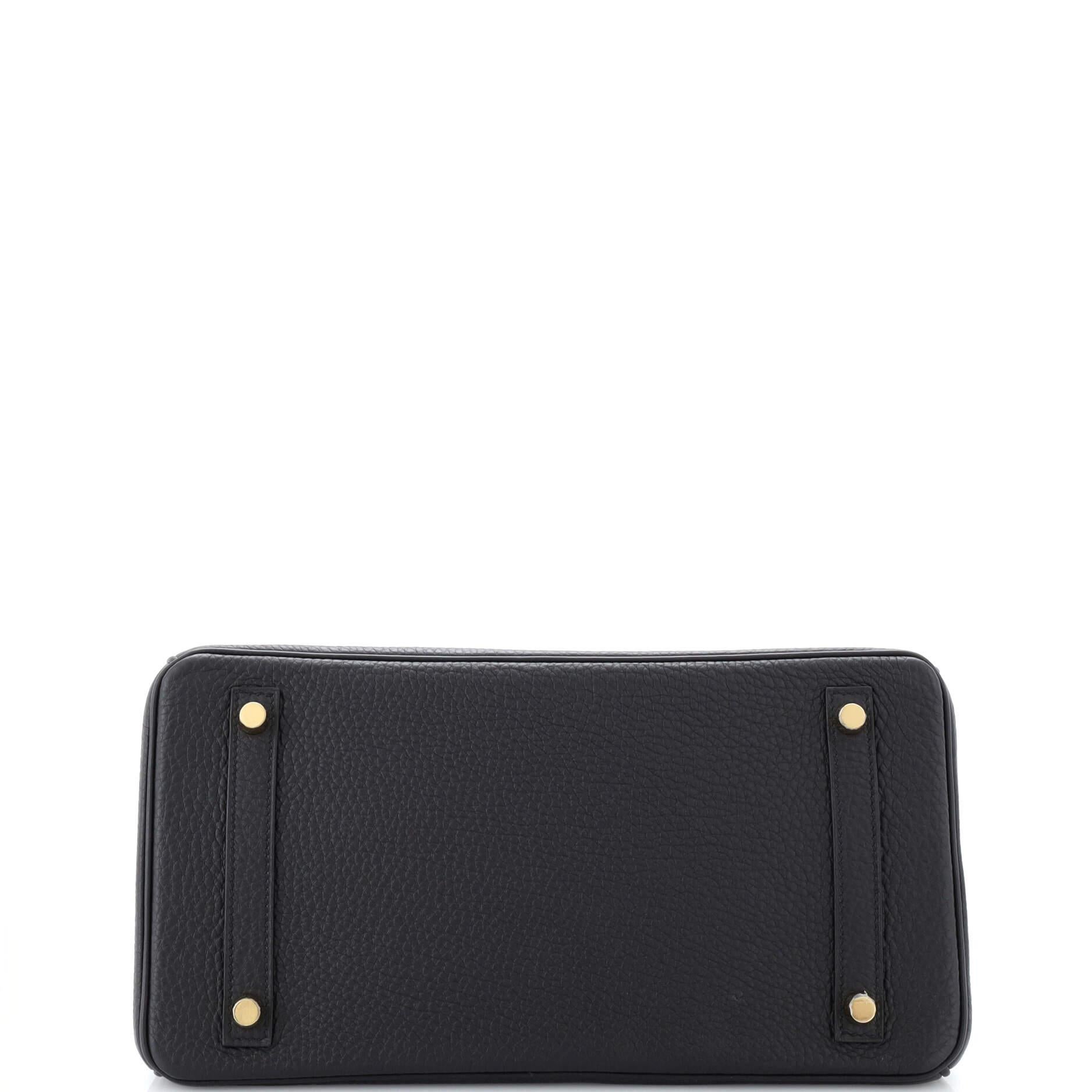 Hermes Birkin Handbag Noir Togo with Gold Hardware 30 1