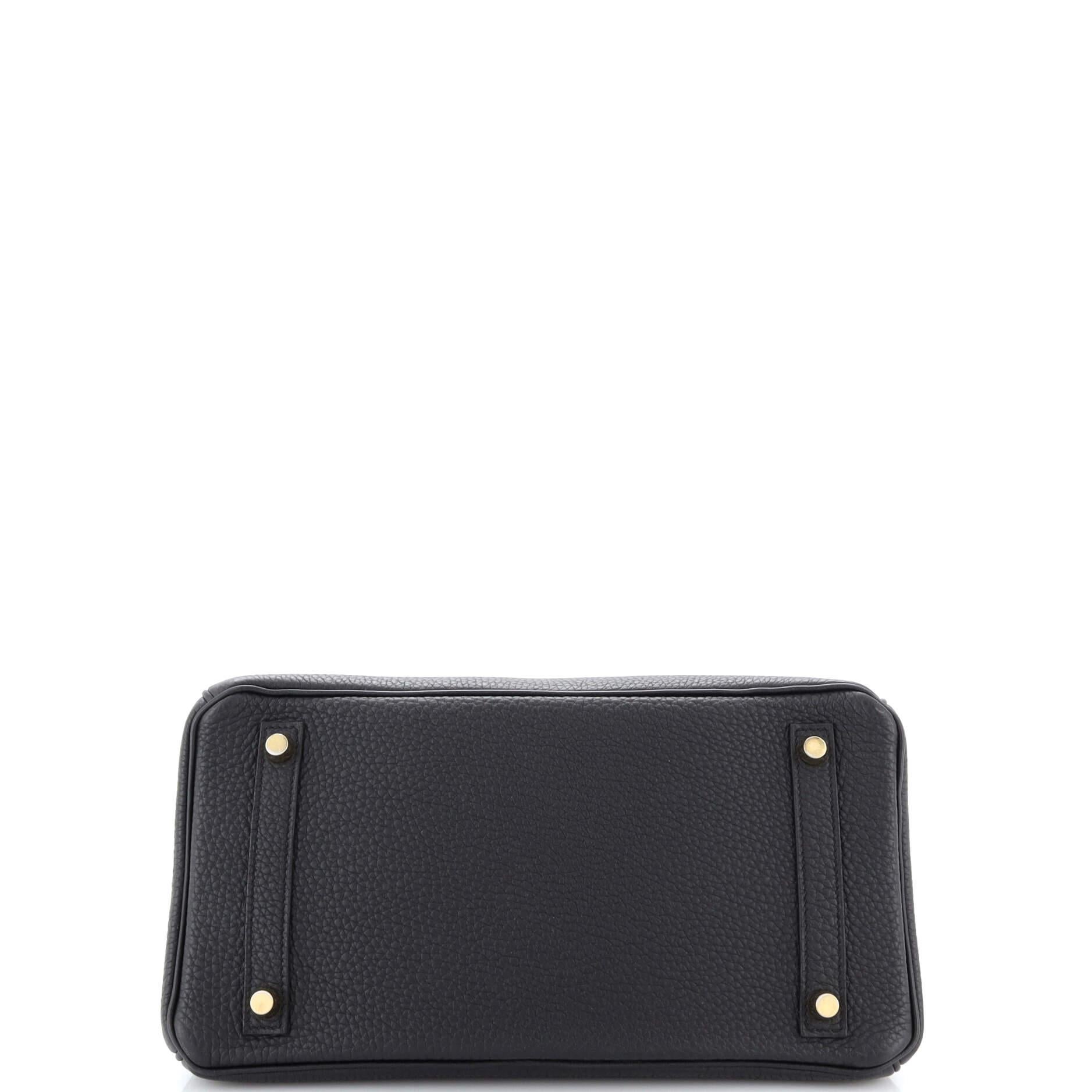 Women's or Men's Hermes Birkin Handbag Noir Togo with Gold Hardware 30