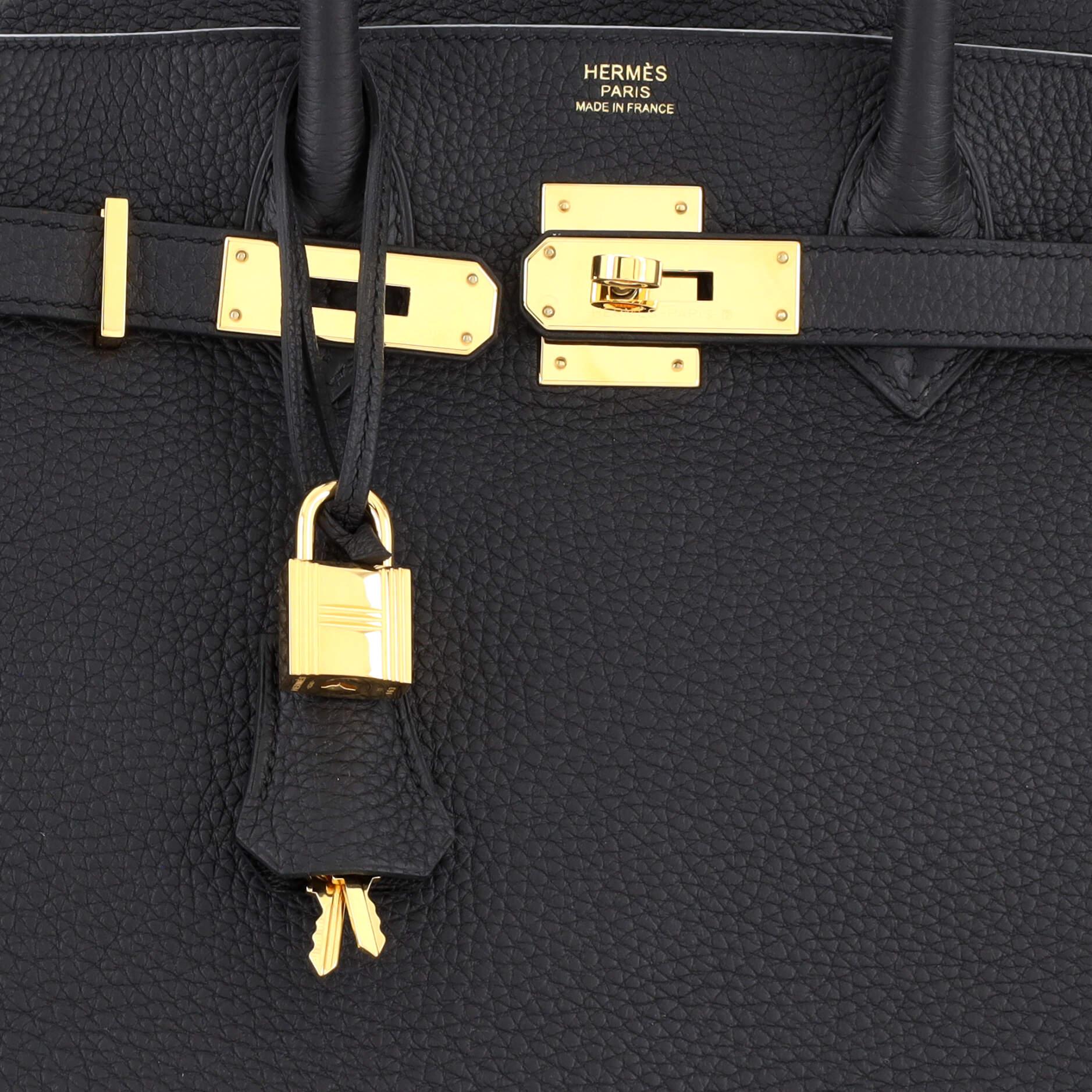 Hermes Birkin Handbag Noir Togo with Gold Hardware 30 3