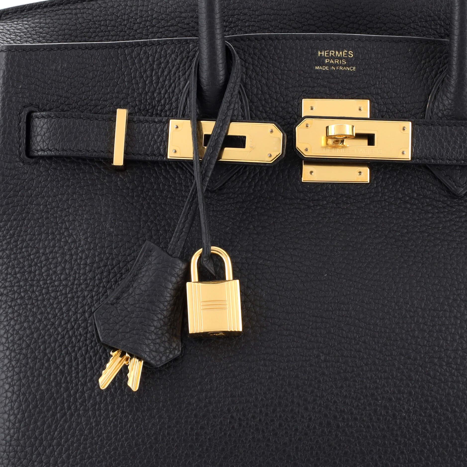 Hermes Birkin Handbag Noir Togo with Gold Hardware 30 2