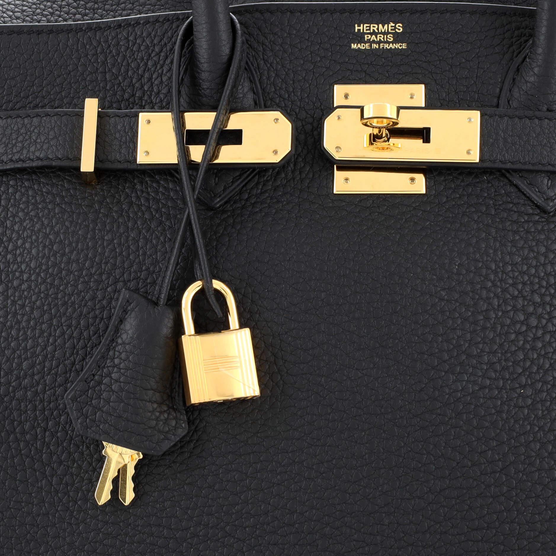 Hermes Birkin Handbag Noir Togo with Gold Hardware 30 3