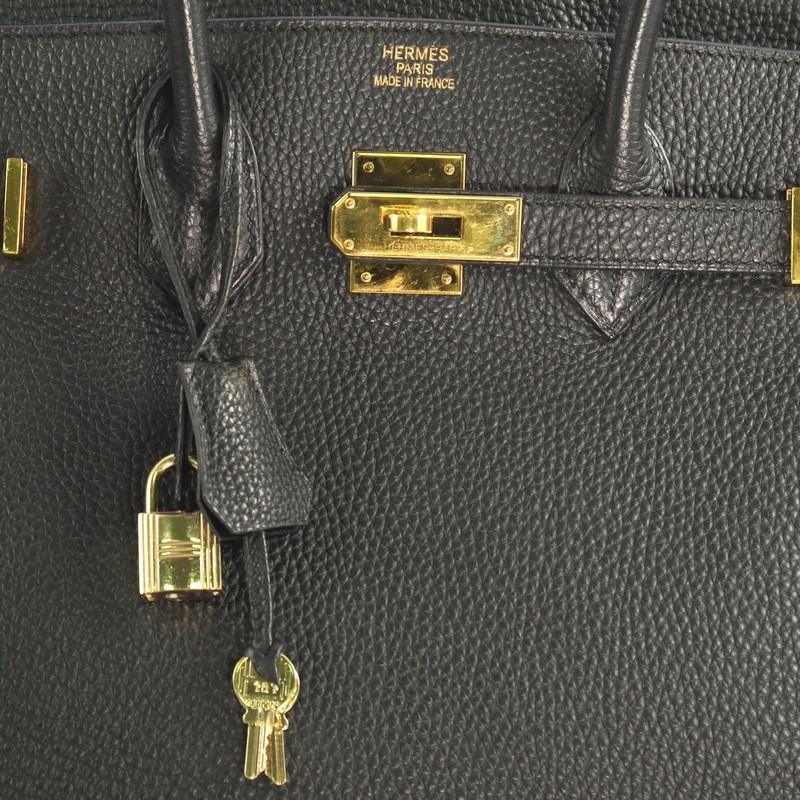 Hermes Birkin Handbag Noir Togo with Gold Hardware 35 6