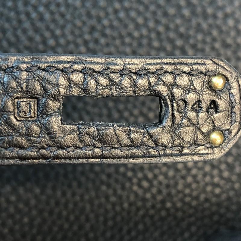 Hermes Birkin Handbag Noir Togo with Gold Hardware 35 7