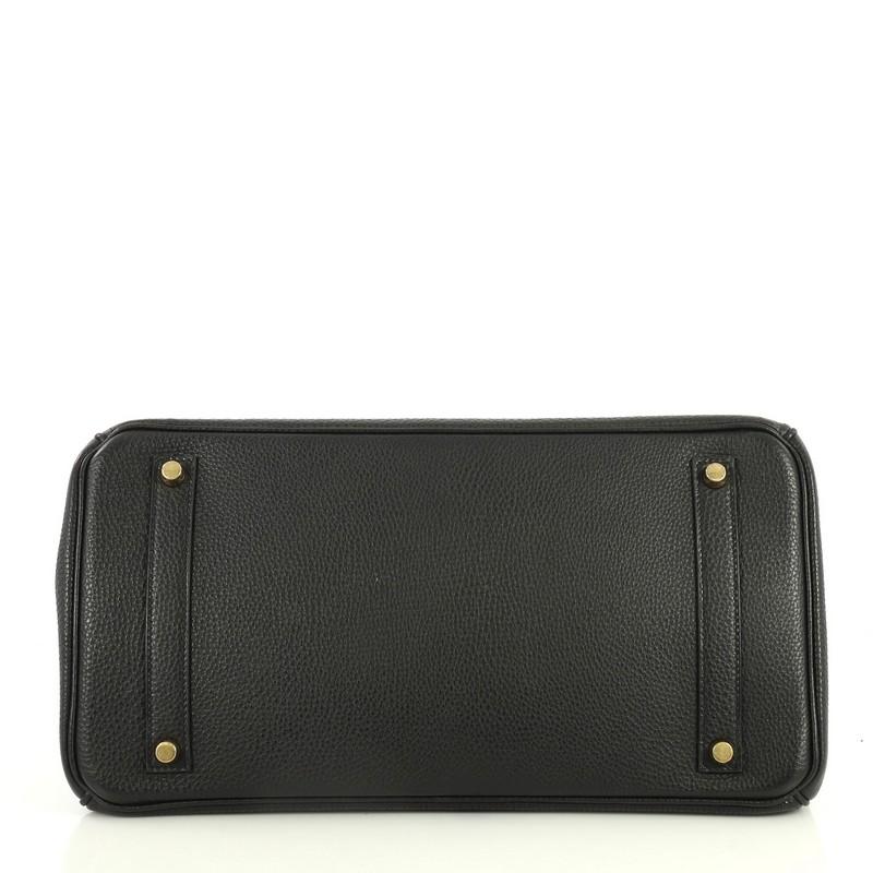 Women's Hermes Birkin Handbag Noir Togo with Gold Hardware 35