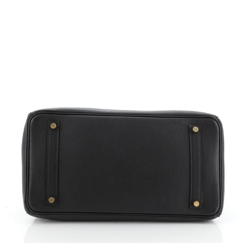 Women's or Men's Hermes Birkin Handbag Noir Togo with Gold Hardware 35