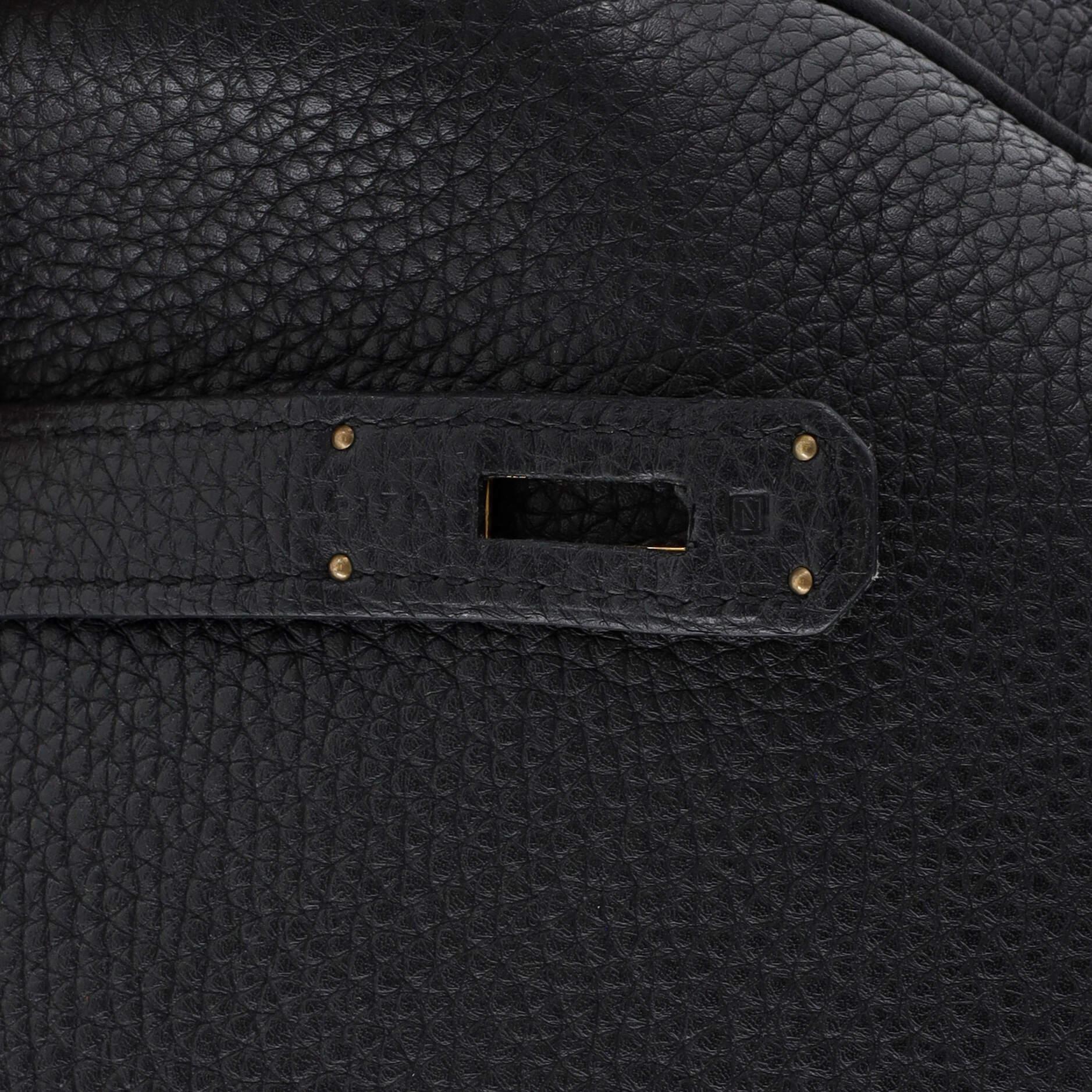 Hermes Birkin Handbag Noir Togo with Gold Hardware 40 9