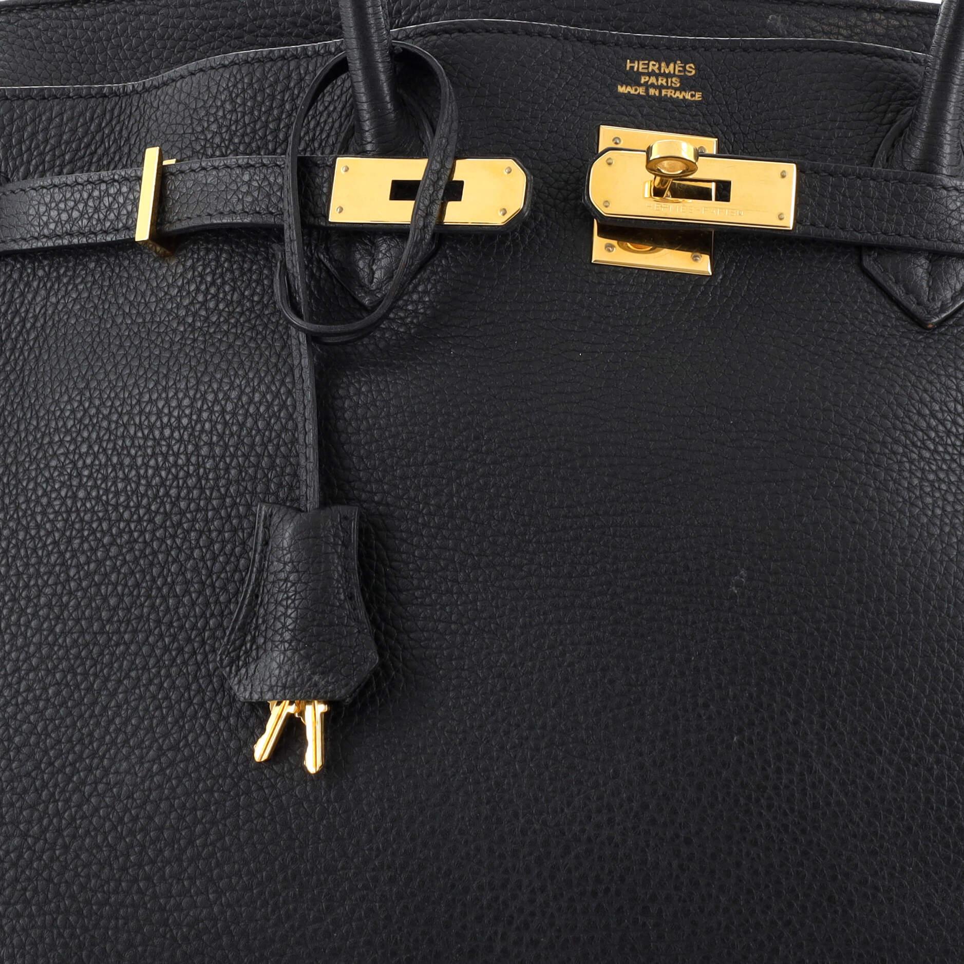 Hermes Birkin Handbag Noir Togo with Gold Hardware 40 2