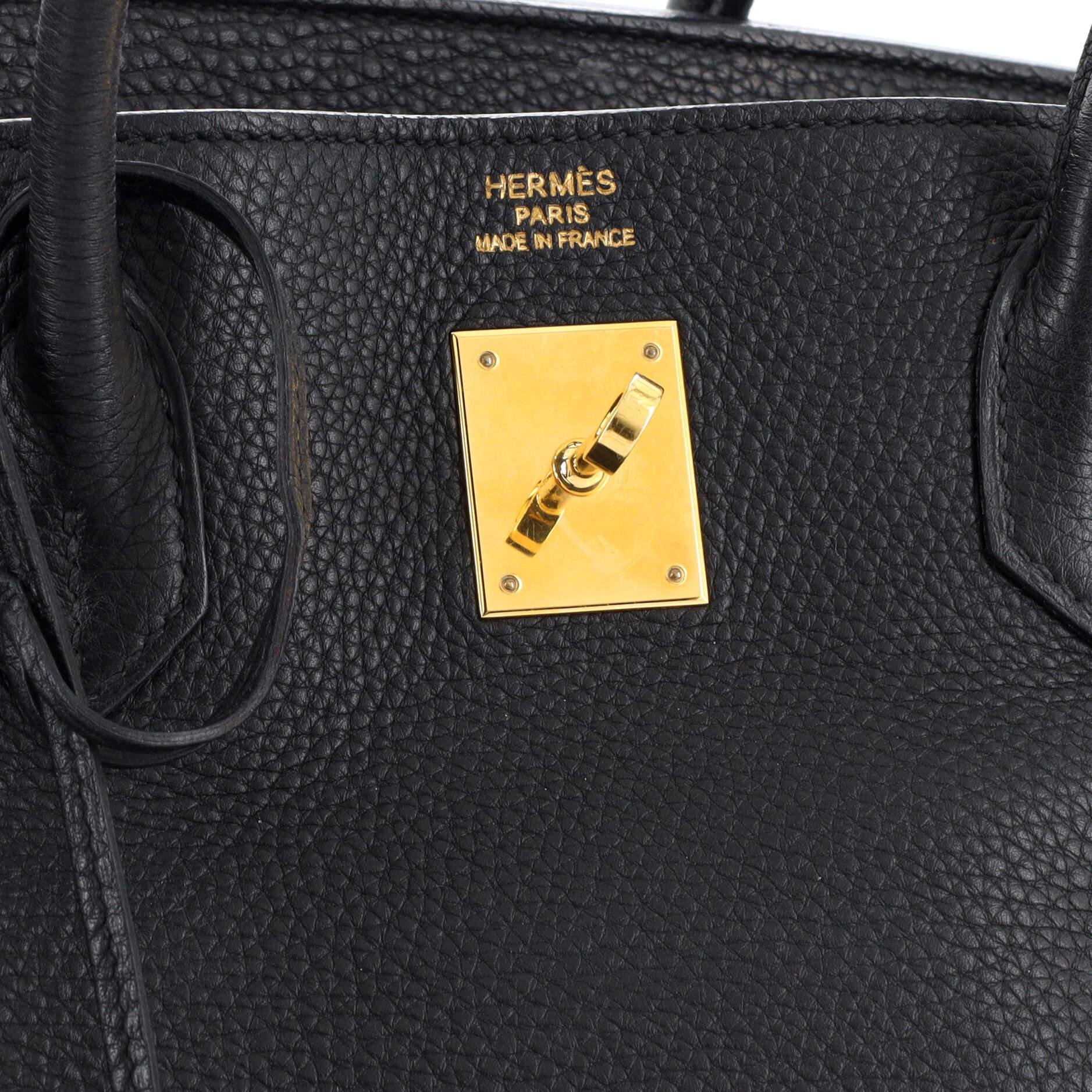 Hermes Birkin Handbag Noir Togo with Gold Hardware 40 3