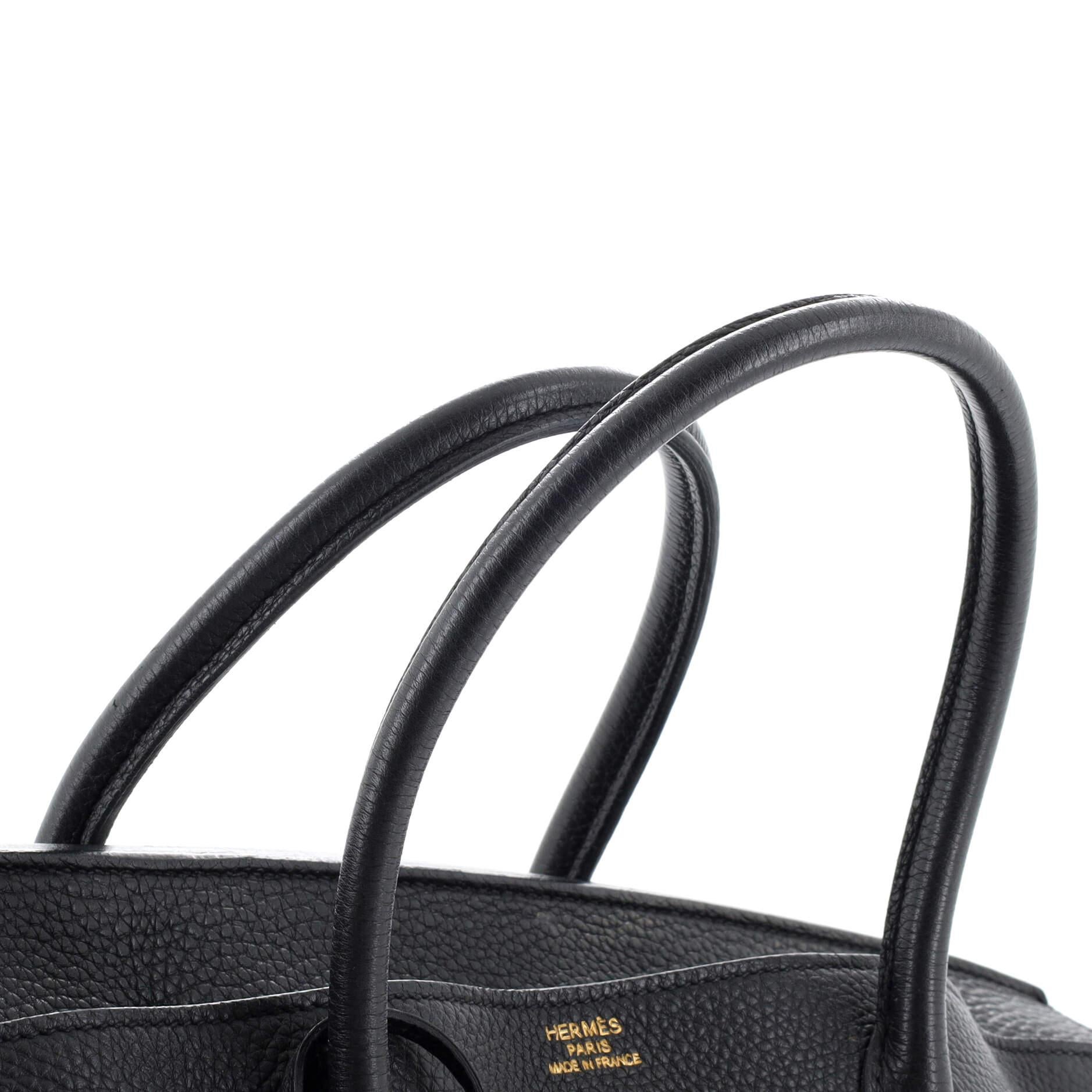 Hermes Birkin Handbag Noir Togo with Gold Hardware 40 5