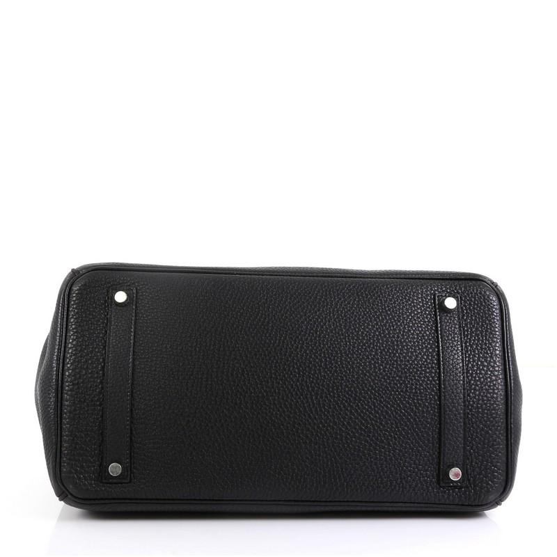 Hermes Birkin Handbag Noir Togo with Palladium Hardware 3 In Good Condition In NY, NY