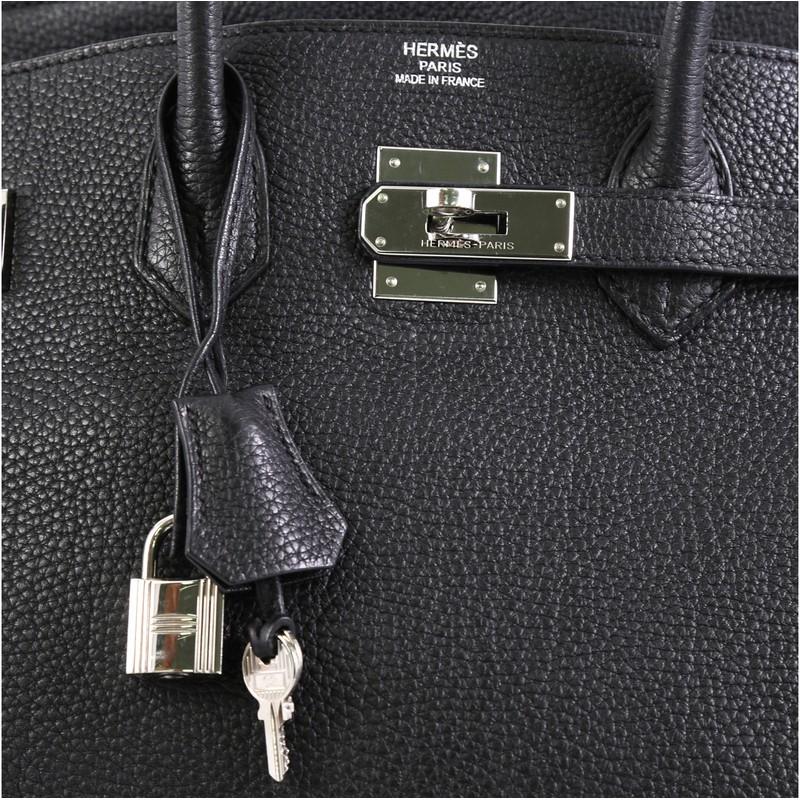 Hermes Birkin Handbag Noir Togo with Palladium Hardware 3 1