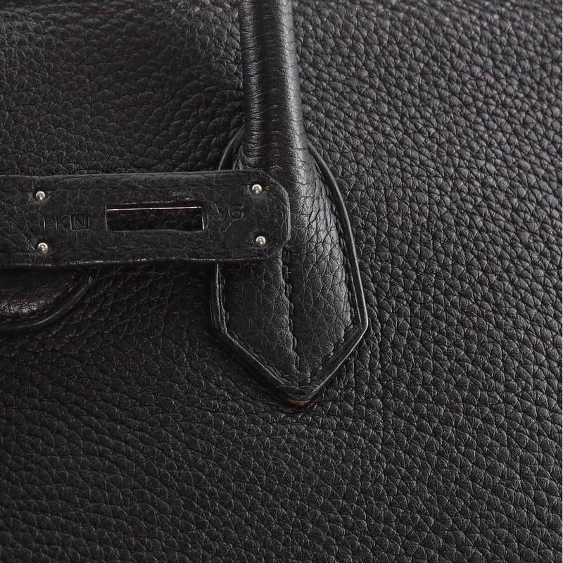 Hermes Birkin Handbag Noir Togo with Palladium Hardware 30 6
