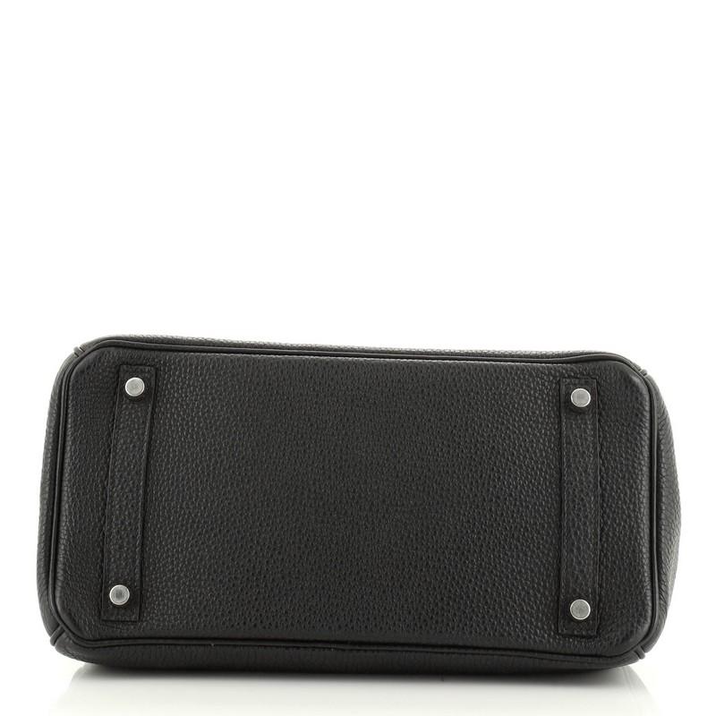 Hermes  Birkin Handbag Noir Togo with Palladium Hardware 30 In Good Condition In NY, NY