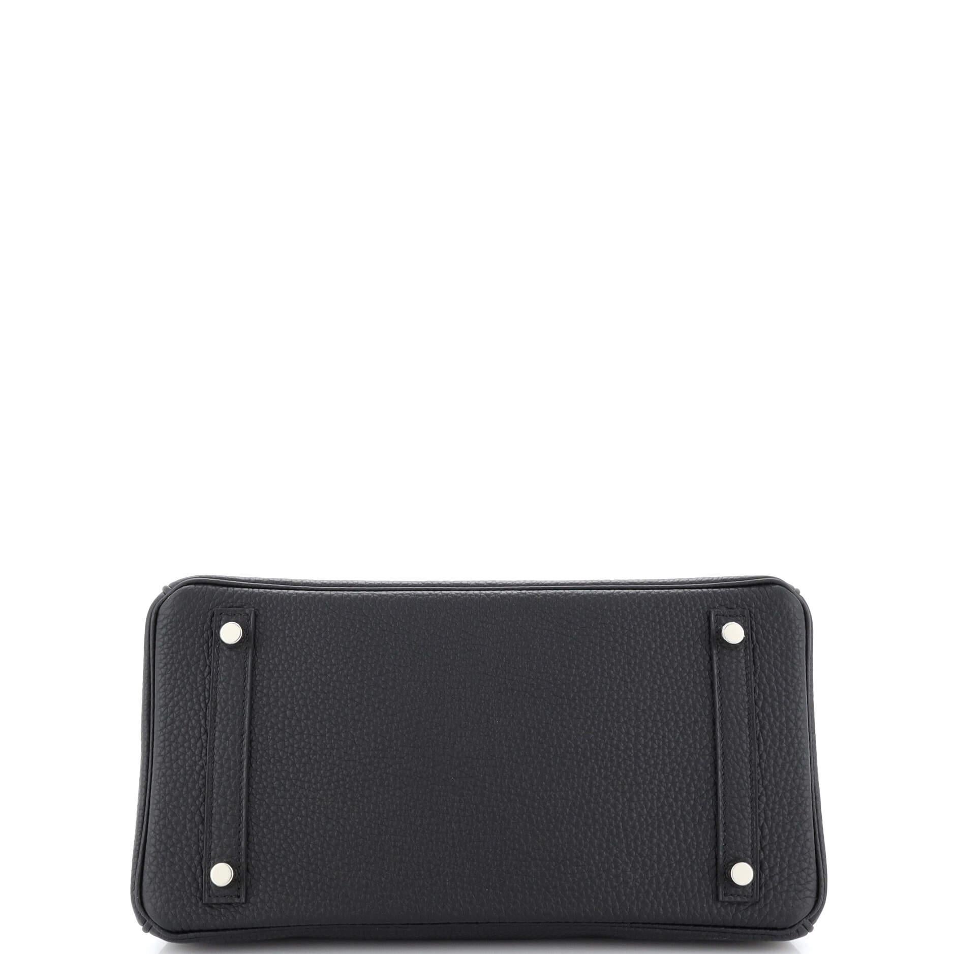 Hermes Birkin Handbag Noir Togo with Palladium Hardware 30 1