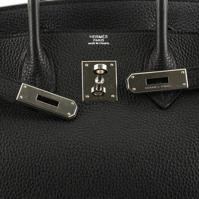 Hermes  Birkin Handbag Noir Togo with Palladium Hardware 30 1