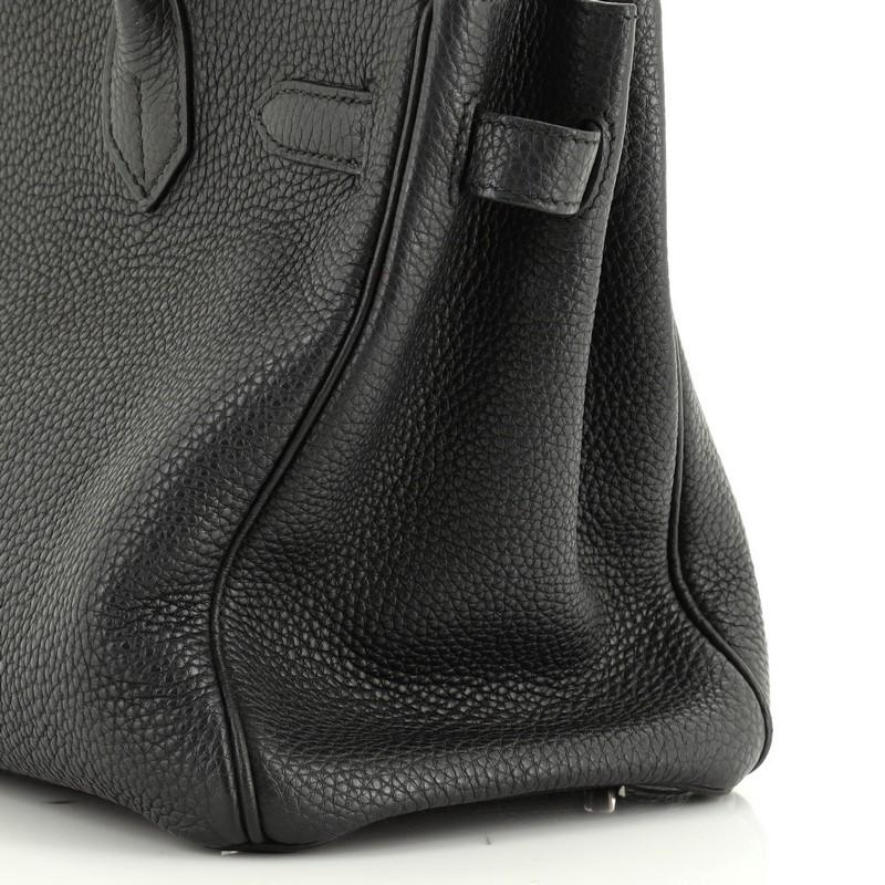 Hermes  Birkin Handbag Noir Togo with Palladium Hardware 30 2