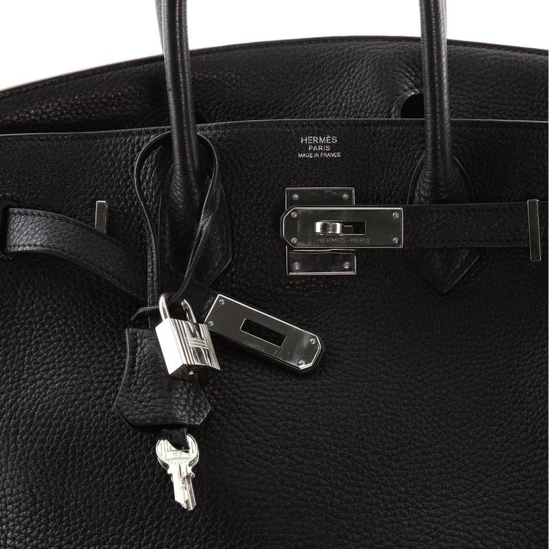 Hermes Birkin Handbag Noir Togo with Palladium Hardware 30 2