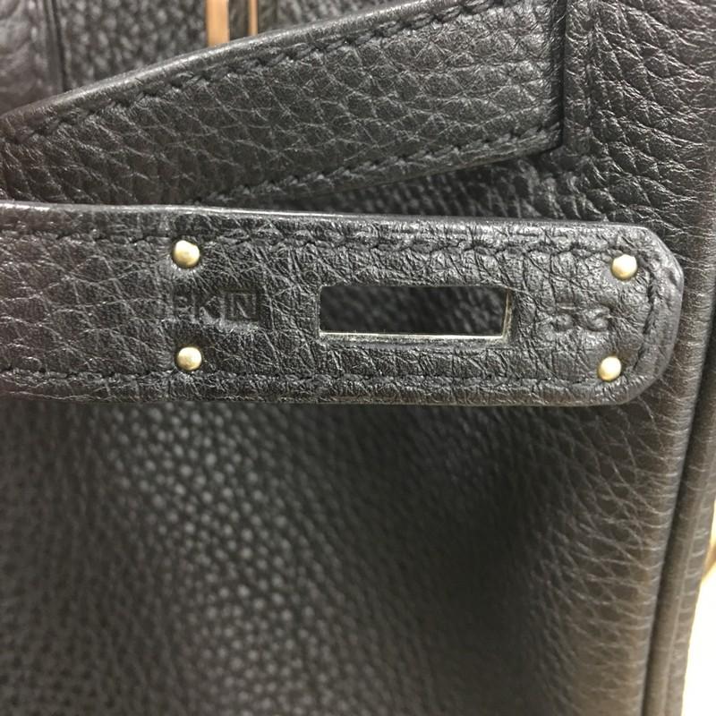 Hermes Birkin Handbag Noir Togo With Palladium Hardware 35  5