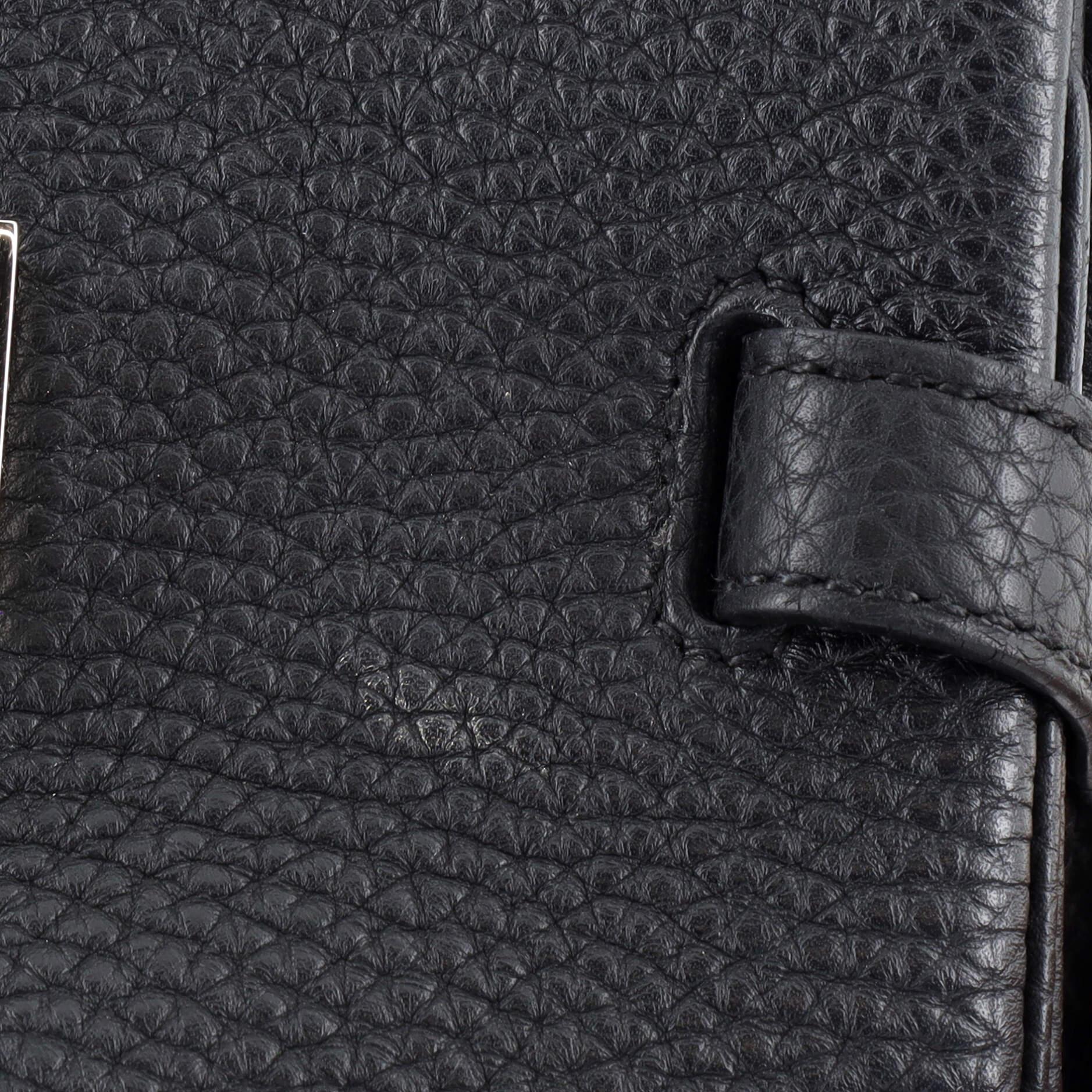 Hermes Birkin Handbag Noir Togo with Palladium Hardware 35 6