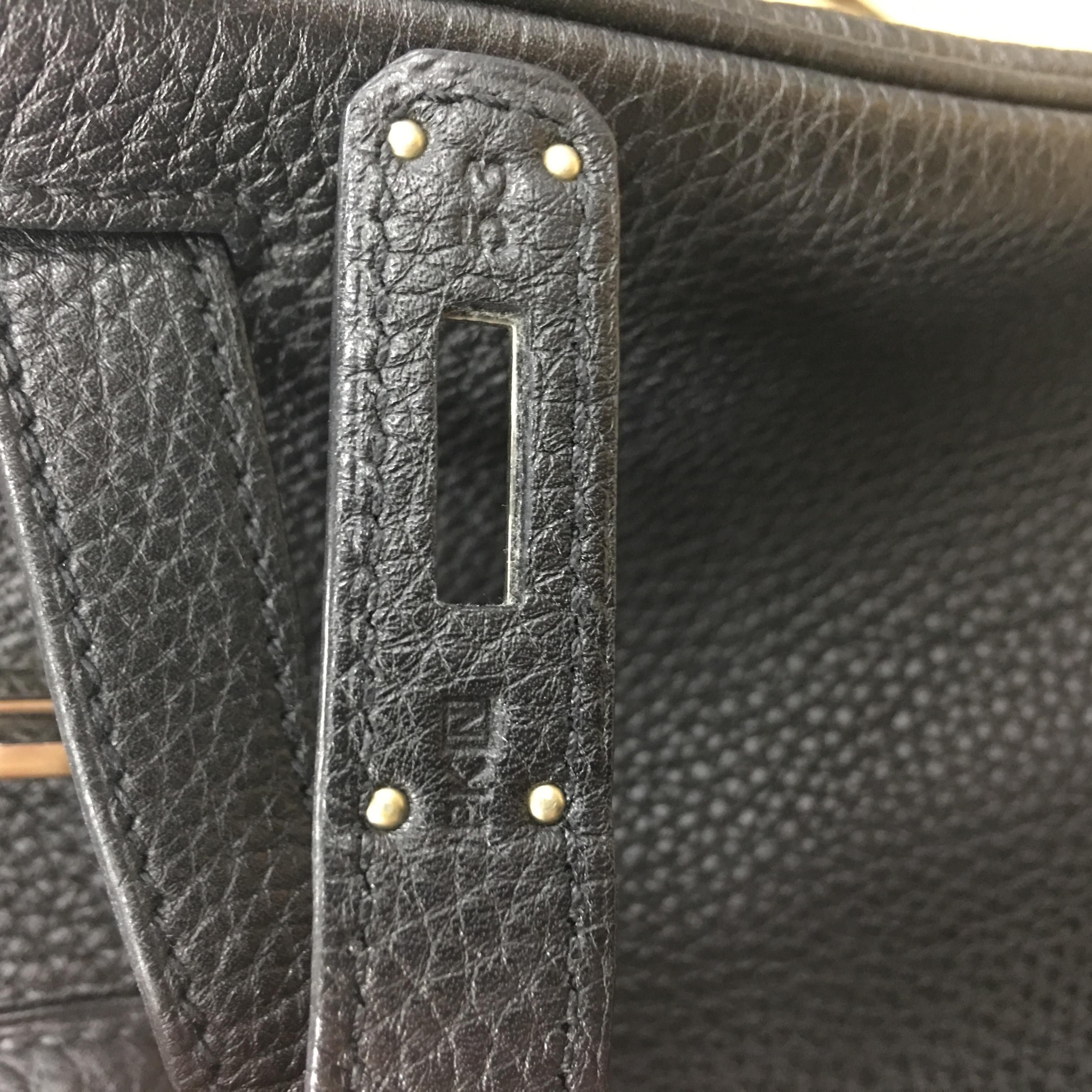 Hermes Birkin Handbag Noir Togo with Palladium Hardware 35 5