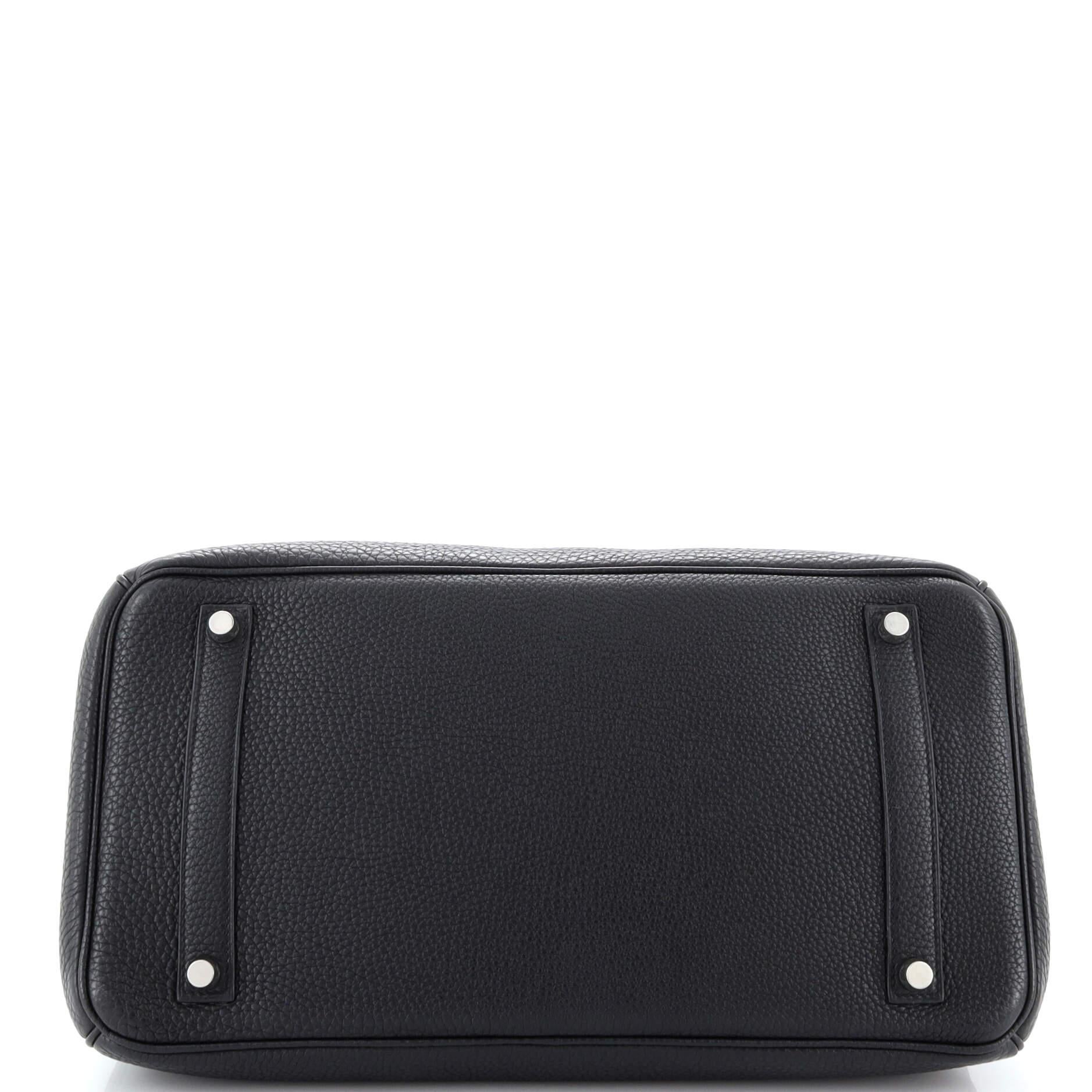 Hermes Birkin Handbag Noir Togo with Palladium Hardware 35 1