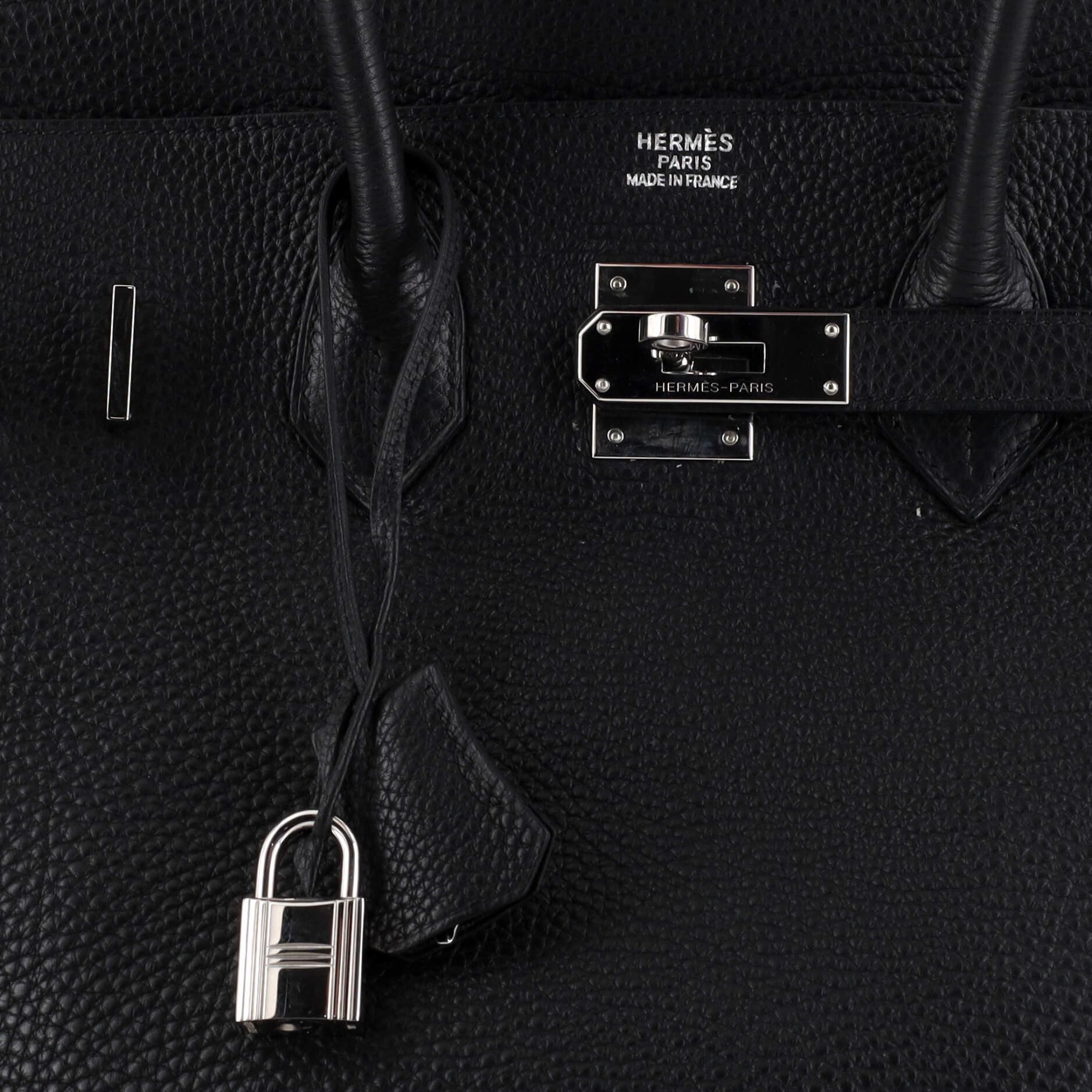 Hermes Birkin Handbag Noir Togo with Palladium Hardware 35 2