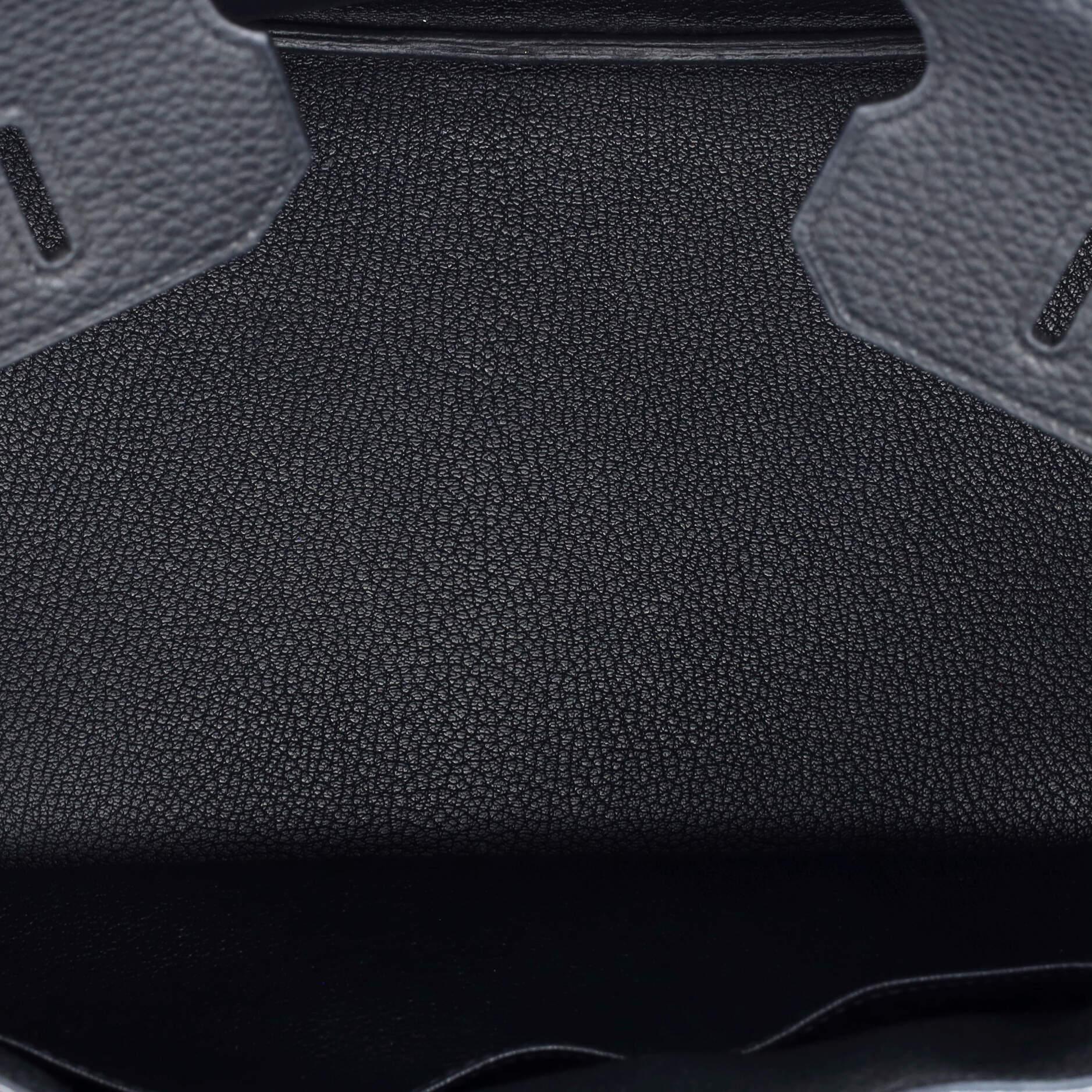 Hermes Birkin Handbag Noir Togo with Palladium Hardware 35 2
