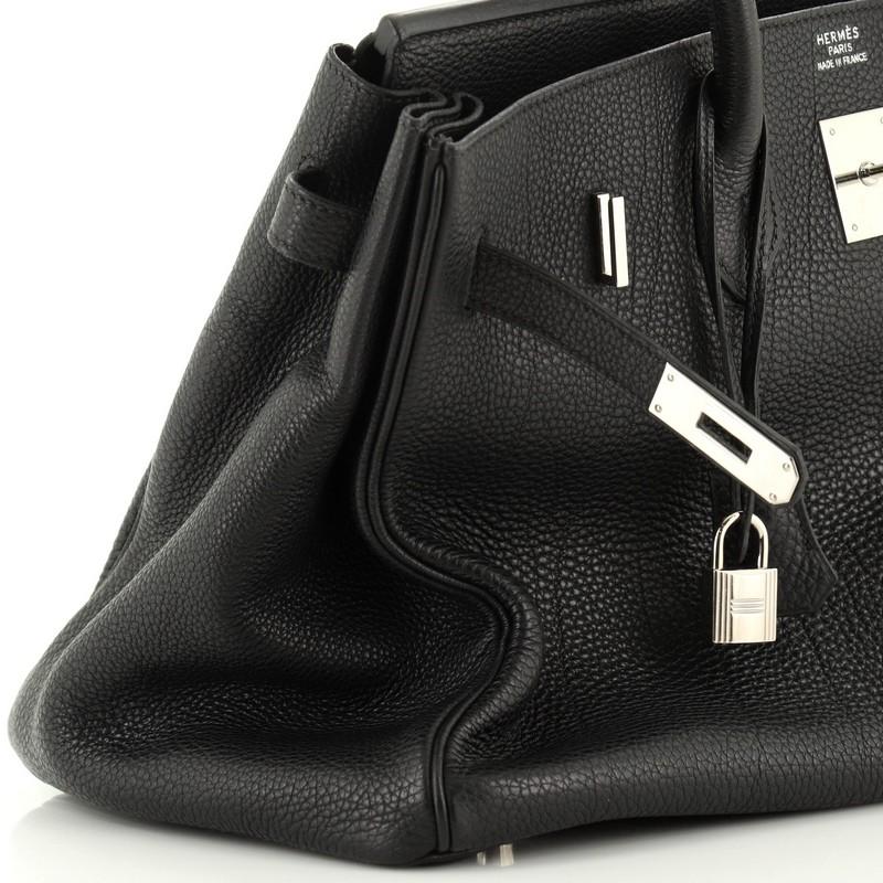 Hermes Birkin Handbag Noir Togo With Palladium Hardware 35  3