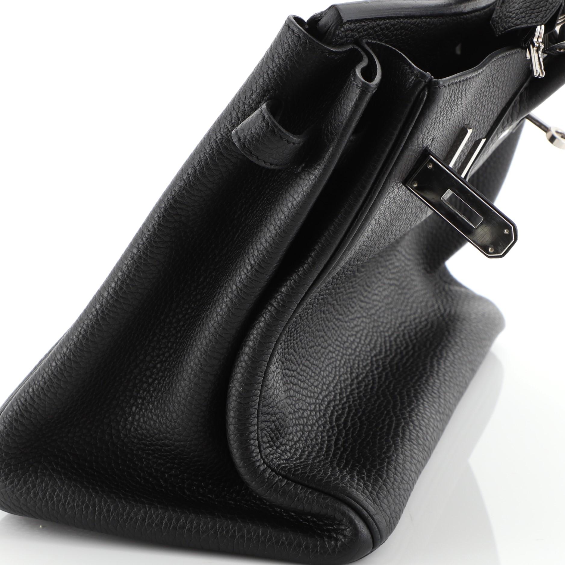 Hermes Birkin Handbag Noir Togo with Palladium Hardware 35 3