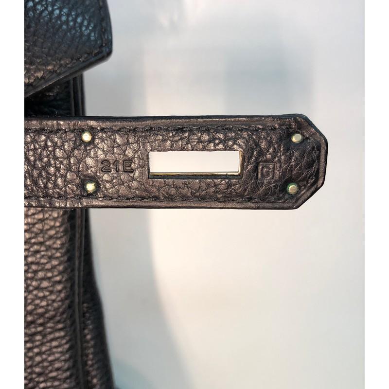 Hermes Birkin Handbag Noir Togo With Palladium Hardware 35  4