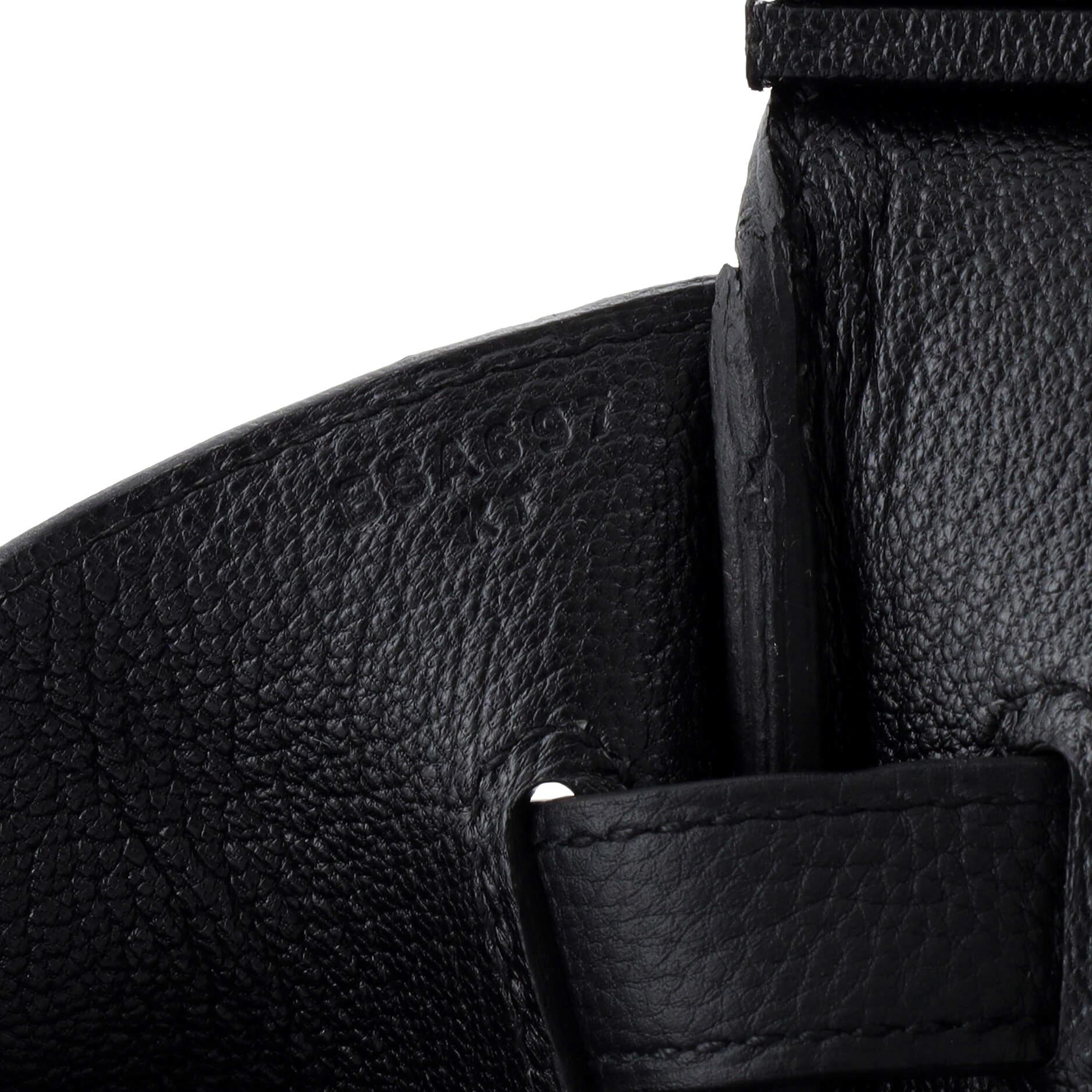 Hermes Birkin Handbag Noir Togo with Palladium Hardware 35 5