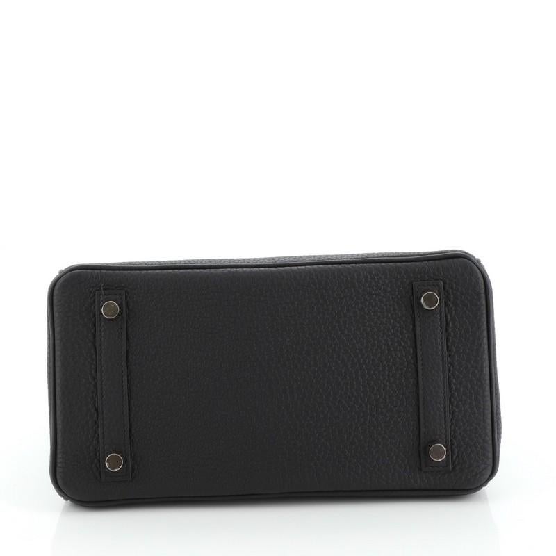 Black Hermes Birkin Handbag Noir Togo with Rose Gold Hardware 25
