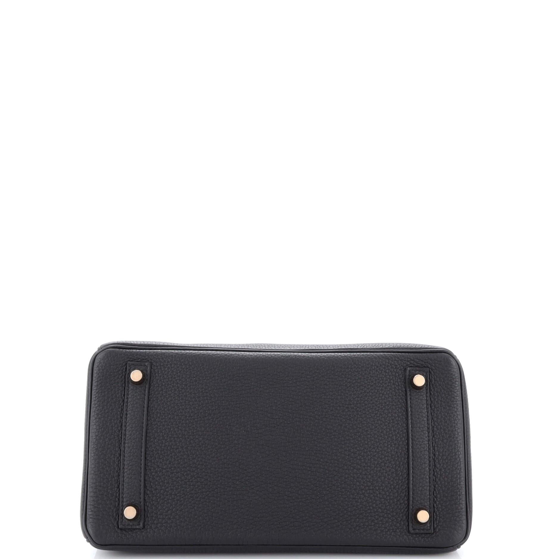 Hermes Birkin Handbag Noir Togo with Rose Gold Hardware 30 1