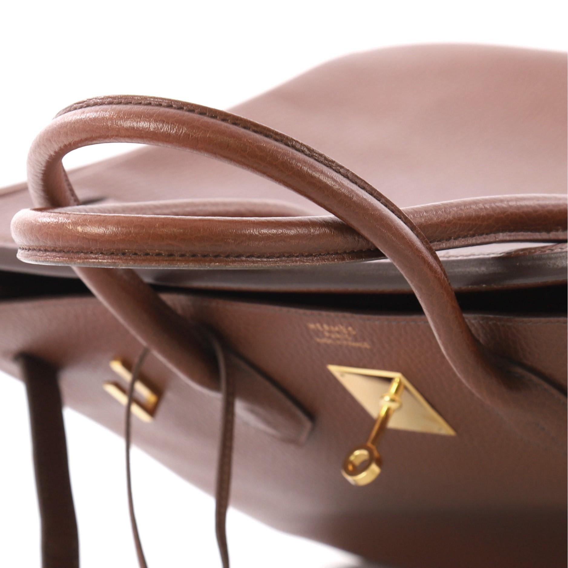 Hermes Birkin Handbag Noisette Ardennes with Gold Hardware 35 5