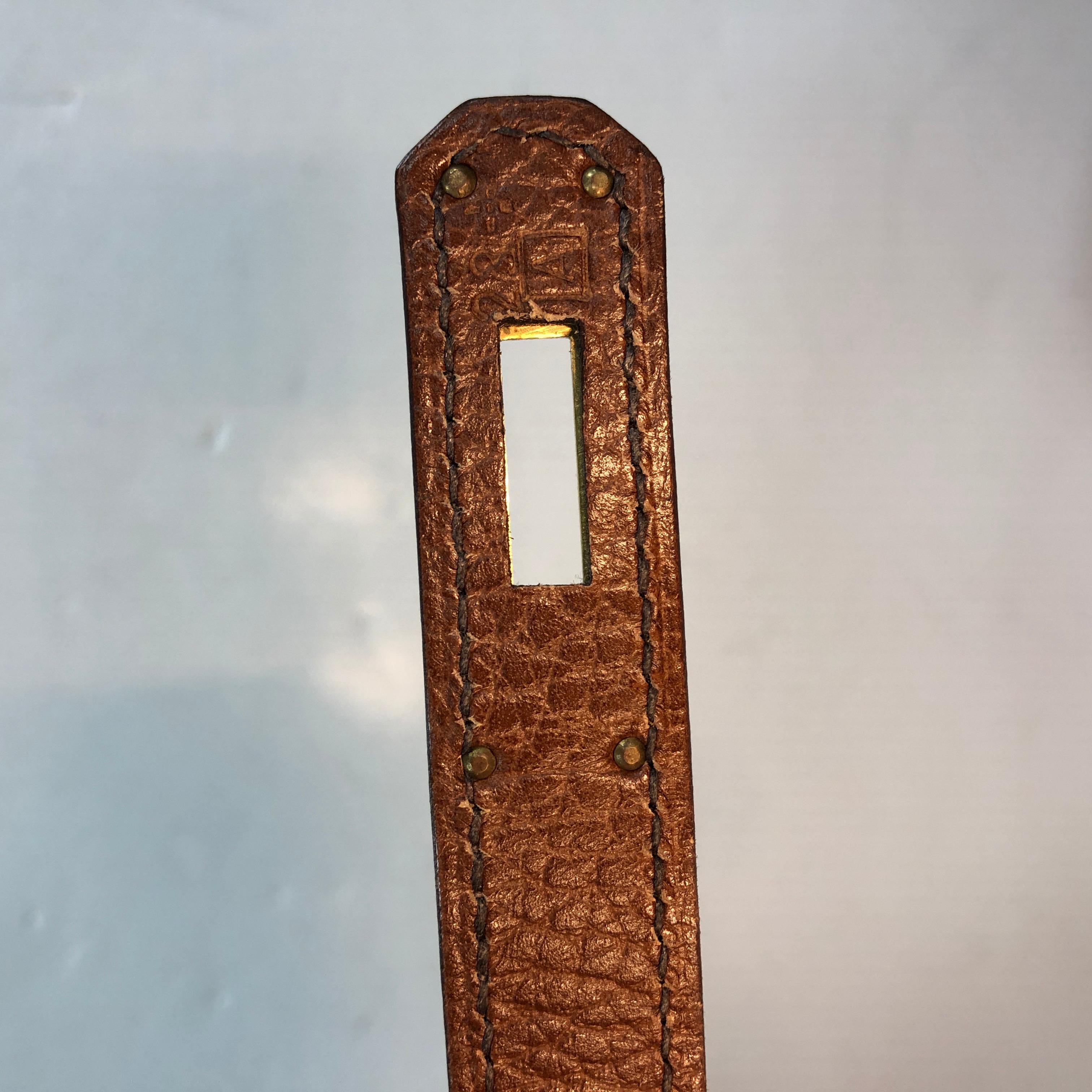 Hermes Birkin Handbag Noisette Ardennes with Gold Hardware 35 7