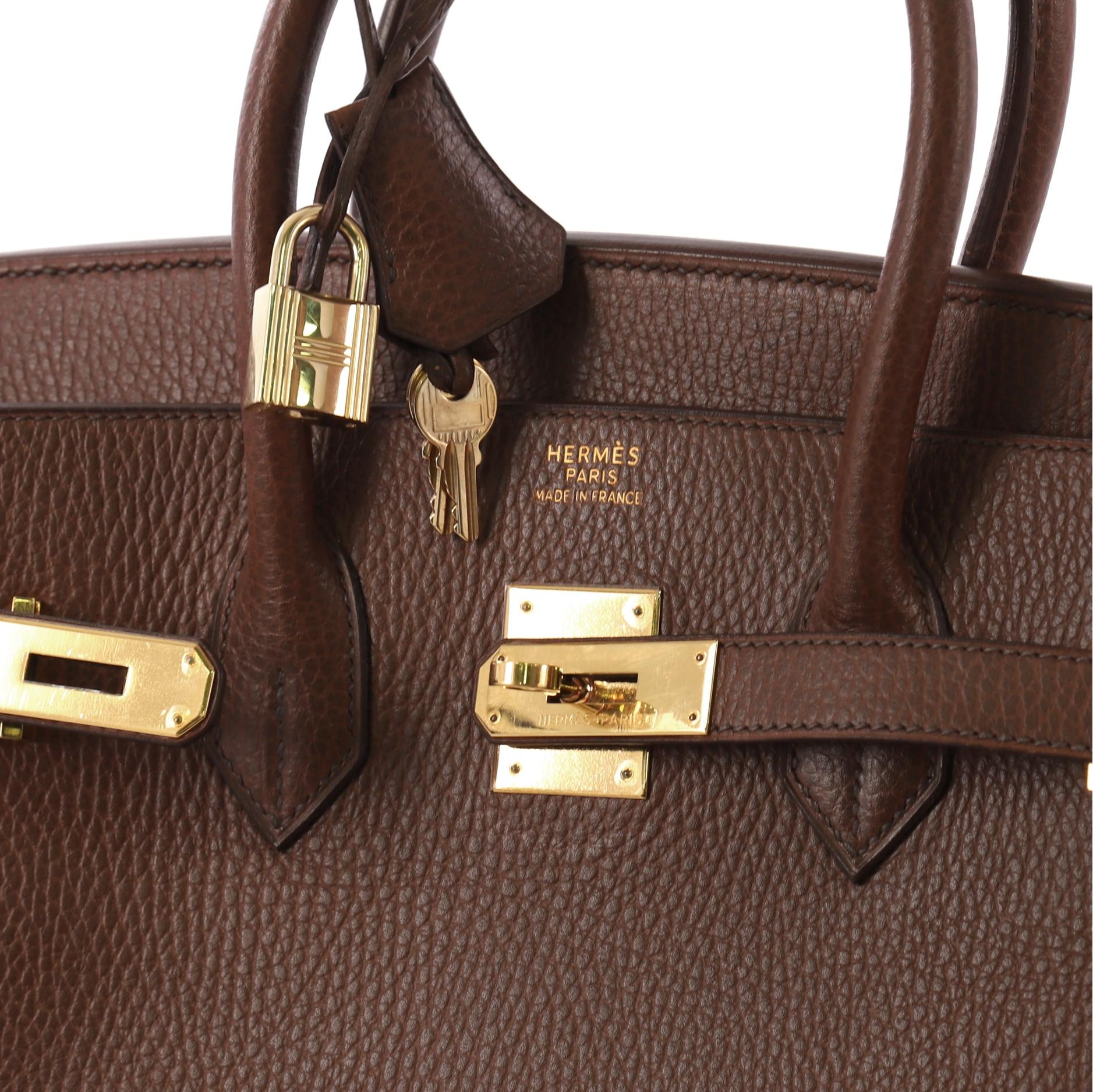 Hermes Birkin Handbag Noisette Ardennes with Gold Hardware 35 1