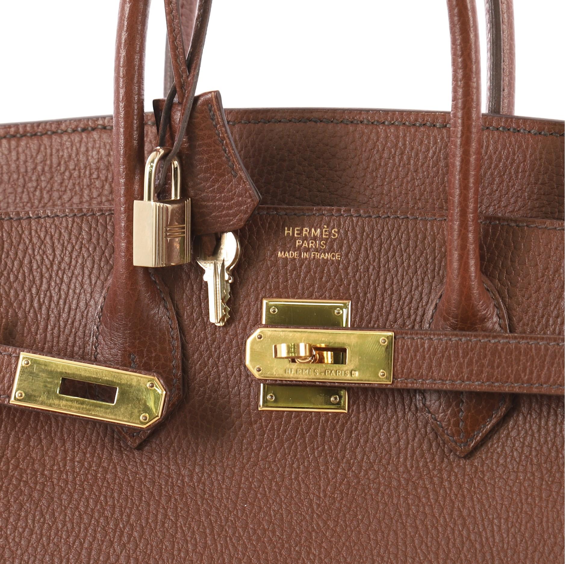 Hermes Birkin Handbag Noisette Ardennes with Gold Hardware 35 1