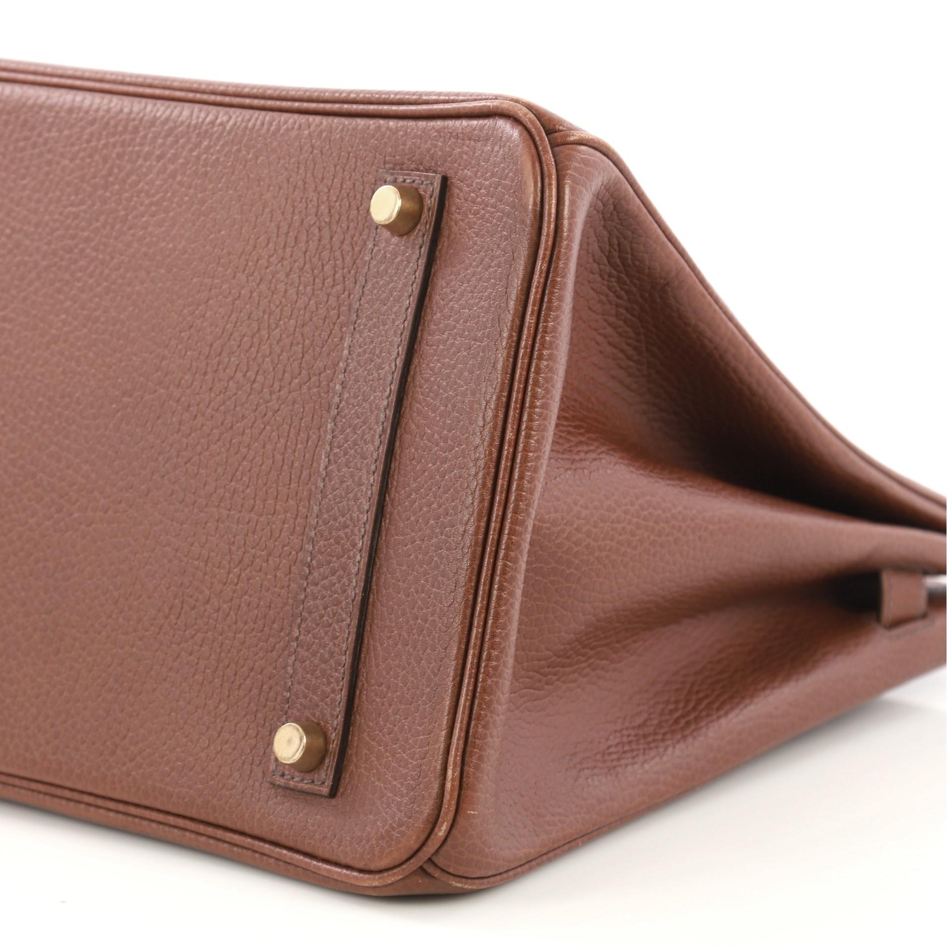 Hermes Birkin Handbag Noisette Ardennes with Gold Hardware 35 2