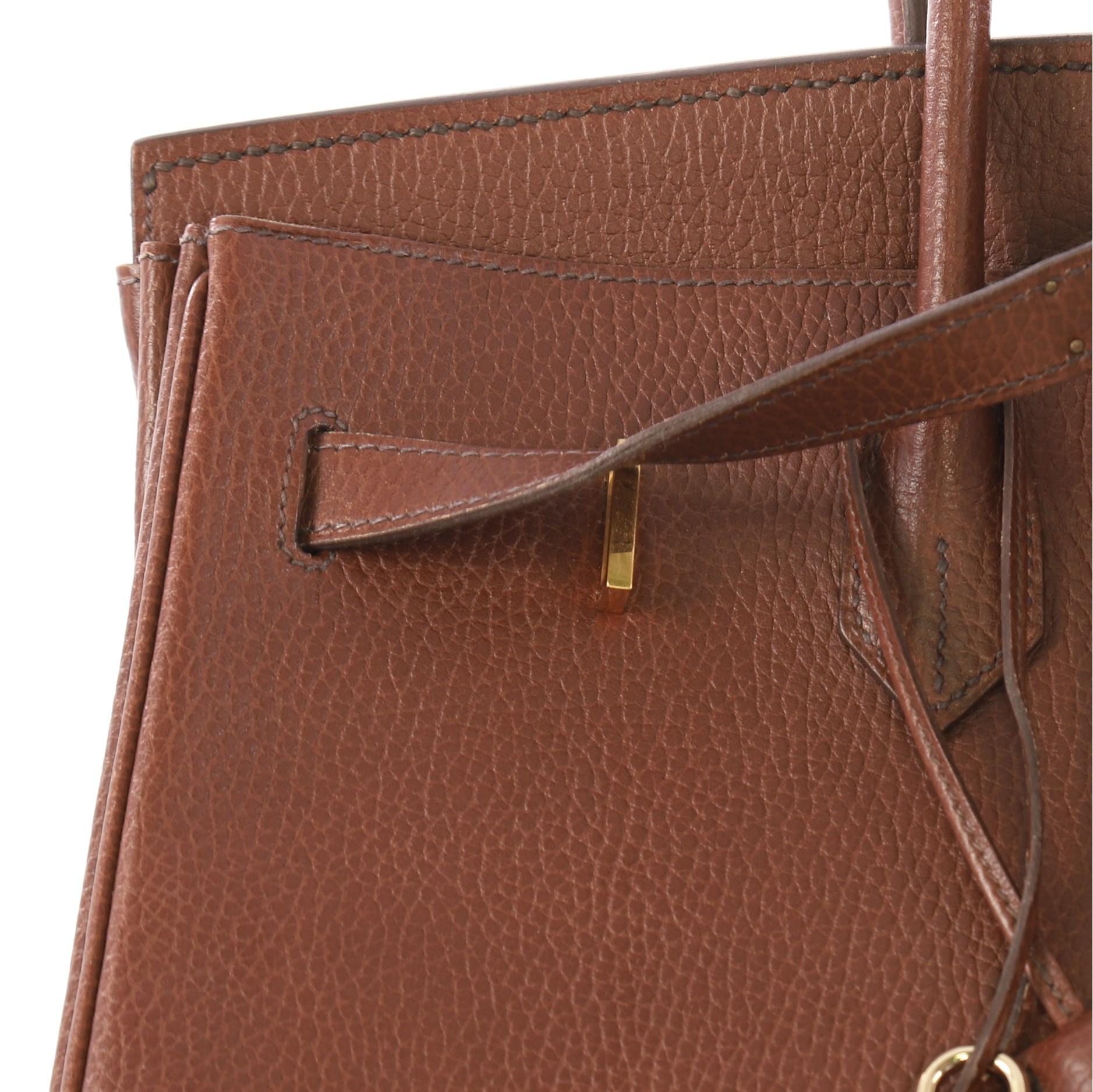 Hermes Birkin Handbag Noisette Ardennes with Gold Hardware 35 4