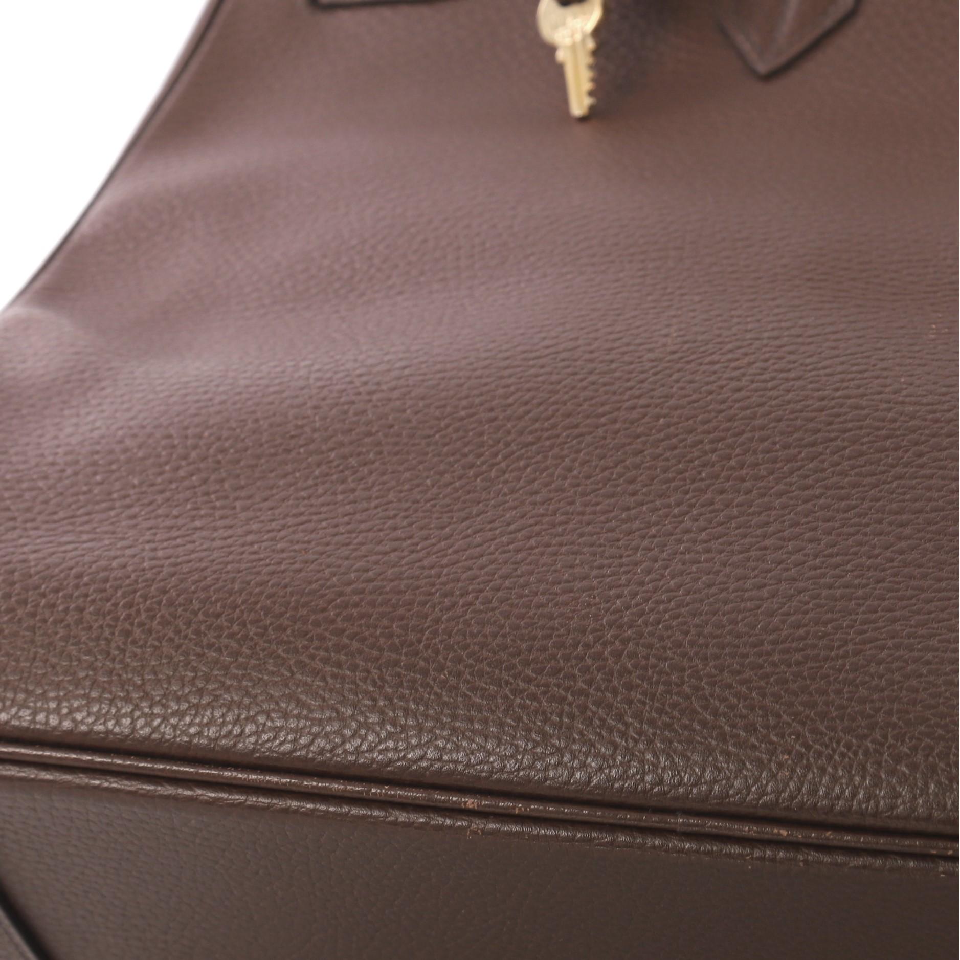 Hermes Birkin Handbag Noisette Ardennes with Gold Hardware 40 5